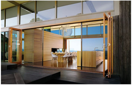 exterior folding door system