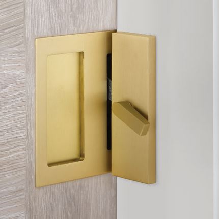 Barn Door Hardware Privacy Locks, Brass Sliding Door Lock