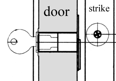 Keyed locks for pocket and bifolding doors