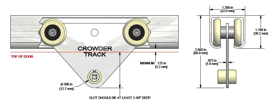 c 304 roller and track