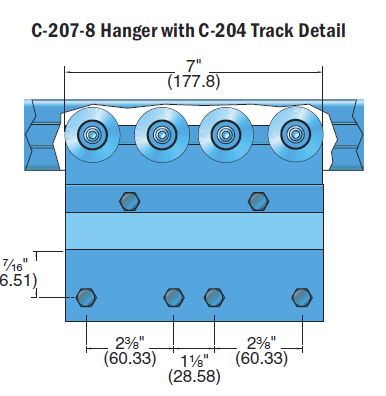 c 207-8 dimensions