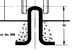 concrete mounted door track