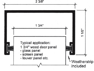 slding door head channel