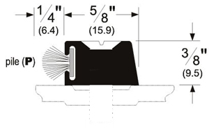 Brush weatherstrip for sliding doors